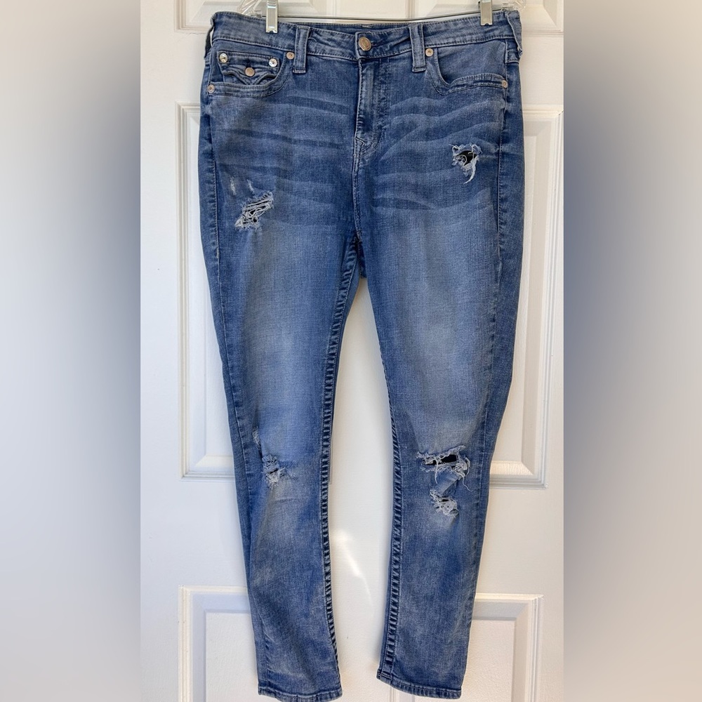 True Religion Distressed Skinny Jeans‎ Size 36